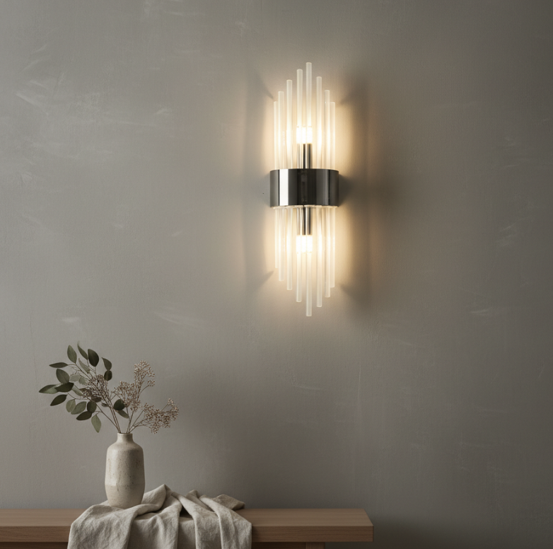 Applique Murale en Cristal Élégante - Lampes Murales LED Ajustables pour Espaces Modernes