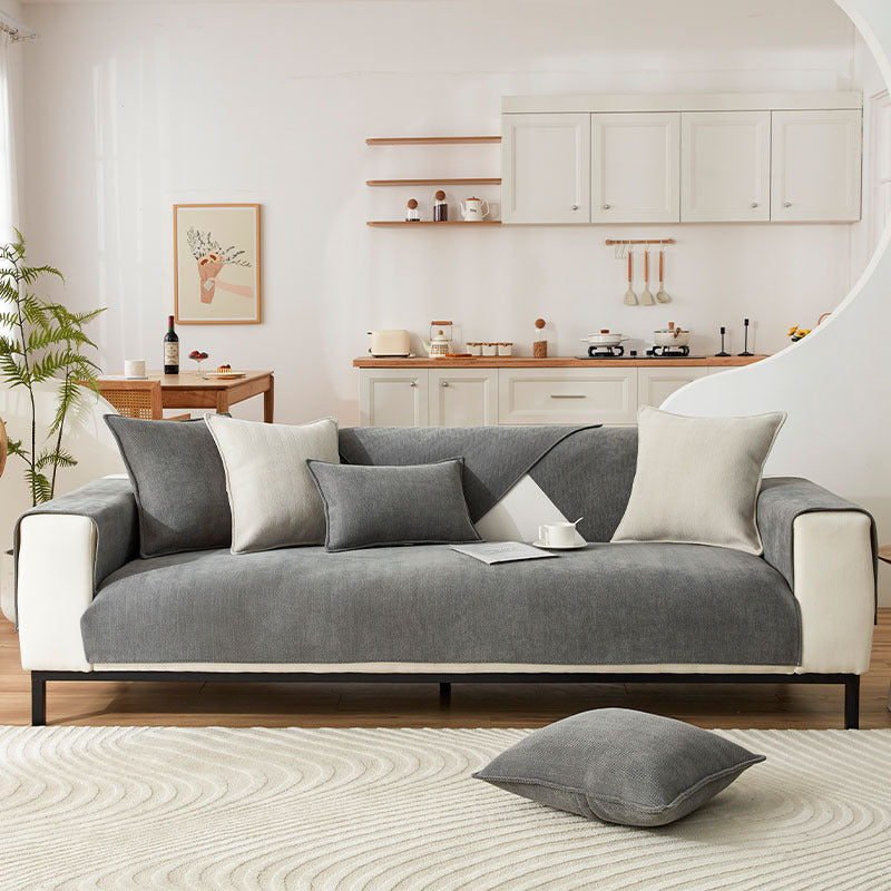 AestheticCover™ | Housse de canapé en tissu chenille avec motif en chevrons