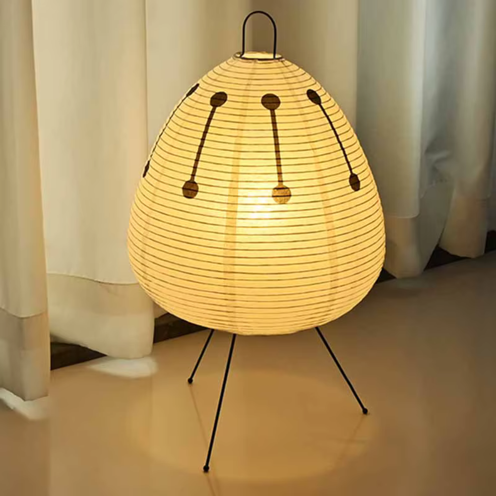 Lampe sur Pied Moderne Zylyn - Lampe Minimaliste en Papier de Riz Japonais pour Salon