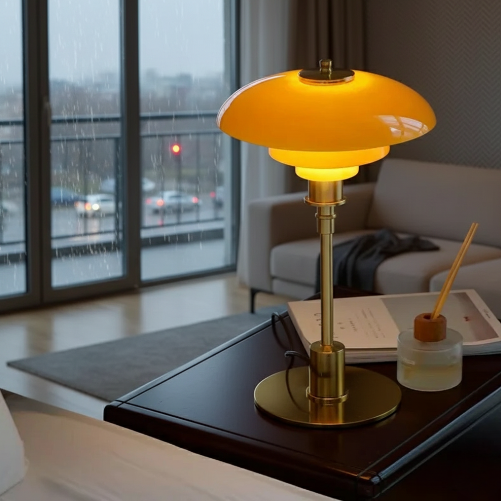 Lampe de Table en Verre de Style Scandinave - Éclairage Minimaliste LED de Chevet et de Bureau