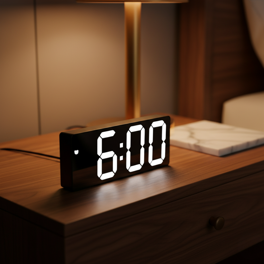 NovaClock - Réveil numérique avec affichage LED de l'heure et de la température pour la chambre