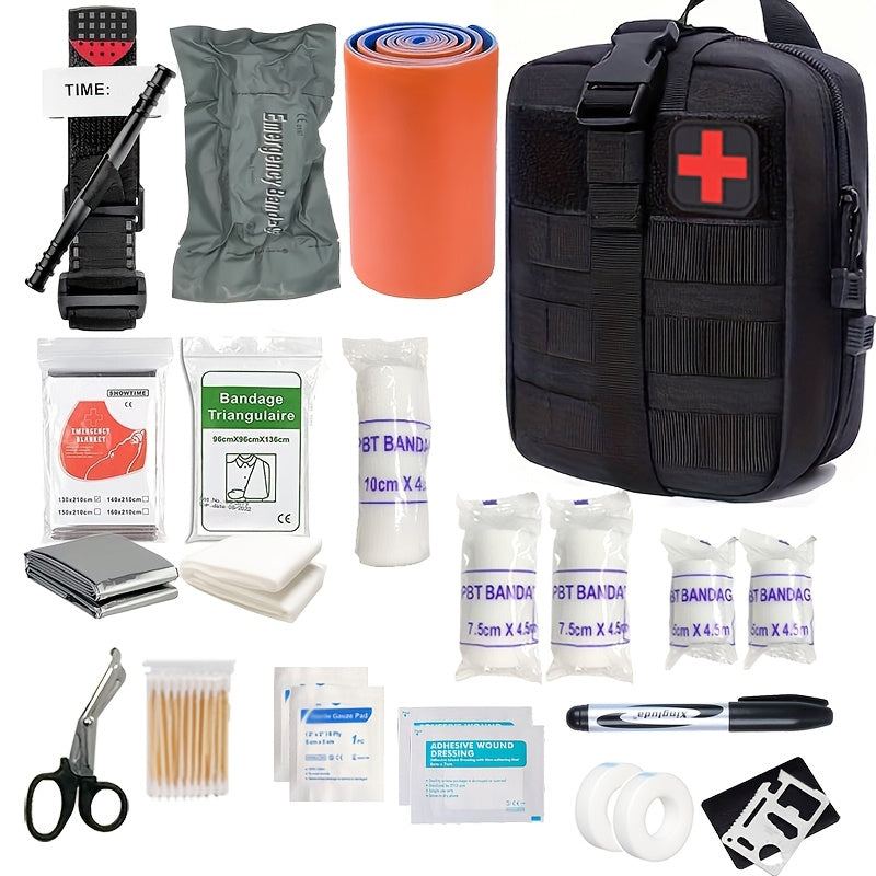 Kit de premiers secours complet avec garrot – Kit de survie essentiel pour les aventures