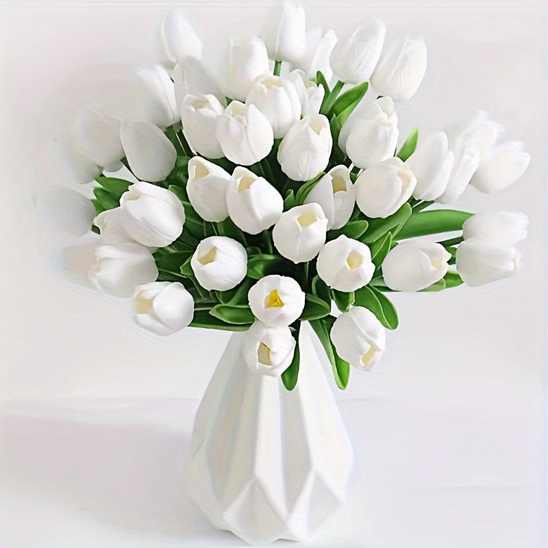 Ensemble de 15 Tulipes Artificielles Réalistes – Parfait pour les Mariages, Fêtes et Décoration Intérieure