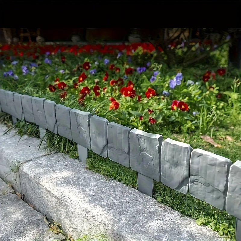 Ensemble de Bordure de Jardin en Pierre – Pratique et Décoratif
