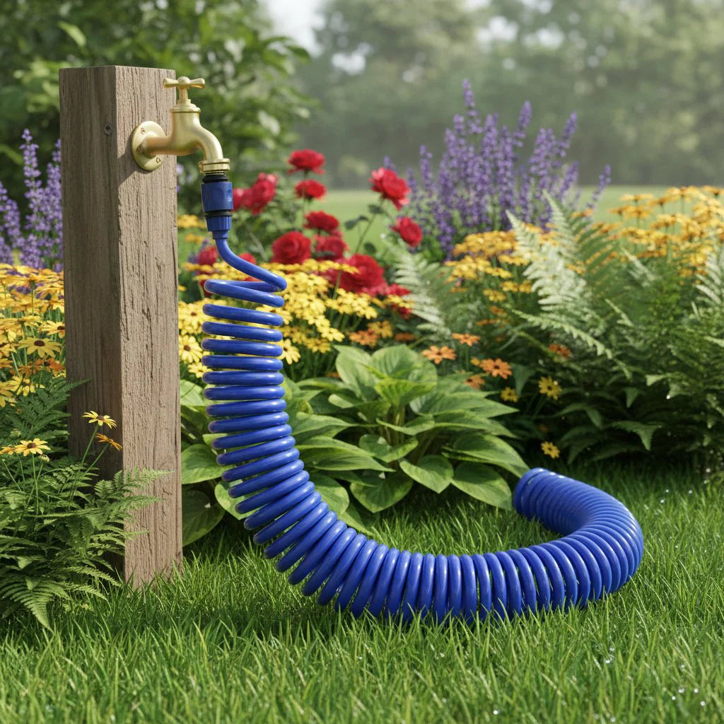 Tuyau de jardin spiralé Compact tuyau d'arrosage avec raccords rapides