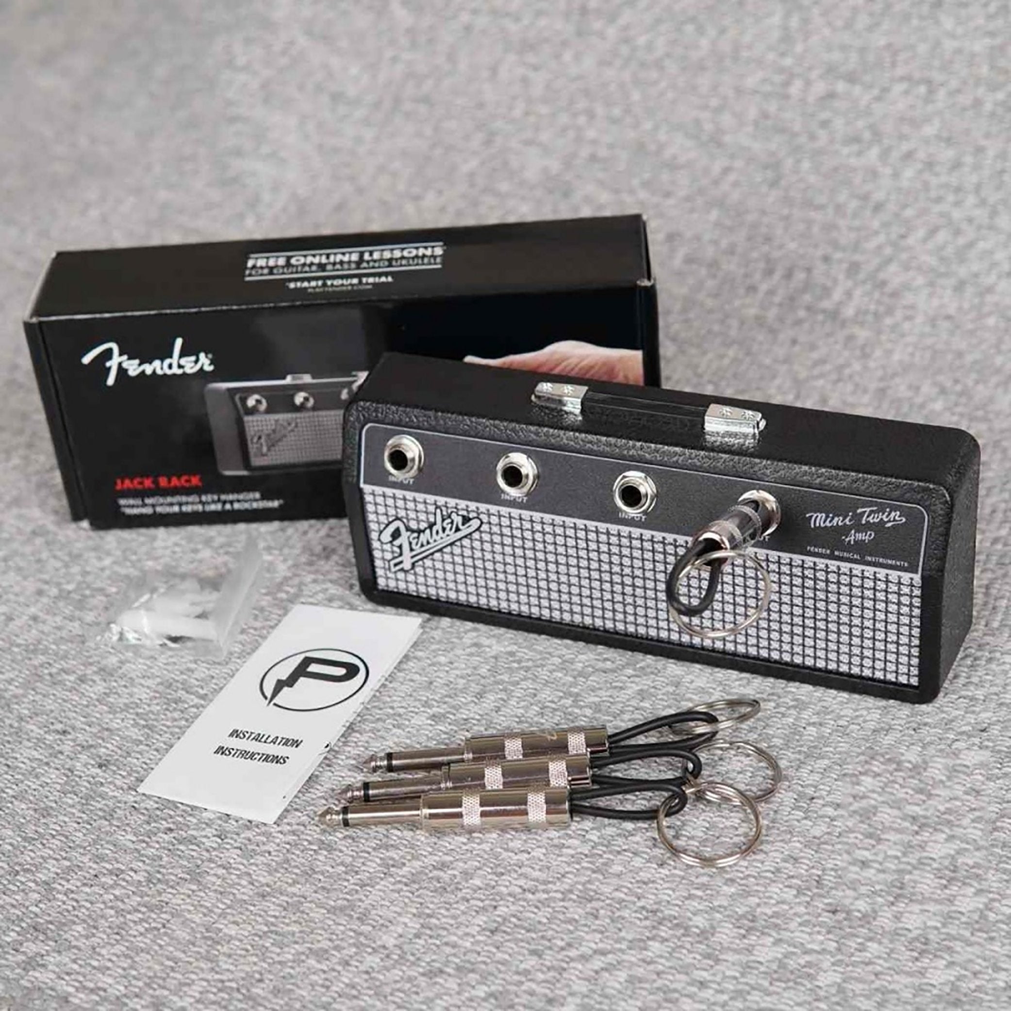 Keyamp Porte-clés | Design amplificateur de guitare | Tableau mural porte-clés avec entrées Jack