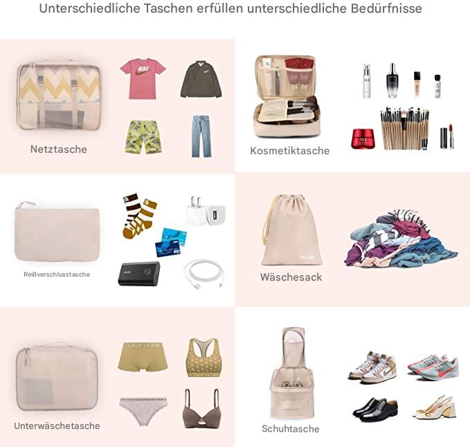 Sacs de rangement pour la collection de voyage
