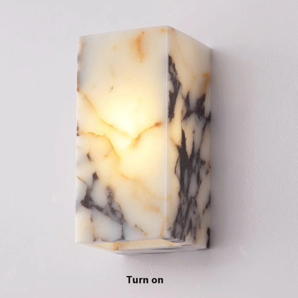 Applique Murale en Marbre Scandinave - Applique en Marbre Naturel avec LED Intégrée