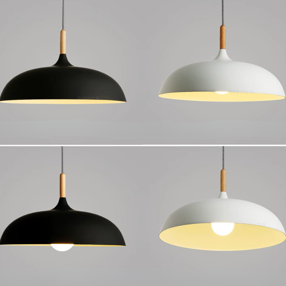 Lustre Haft - Éclairage de Cuisine Scandinave avec Bois et Fer