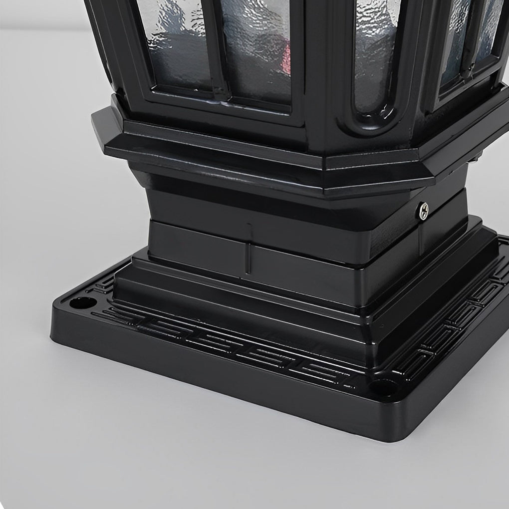 Lampe de jardin solaire sur socle en aluminium
