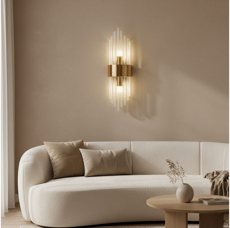 Applique Murale en Cristal Élégante - Lampes Murales LED Ajustables pour Espaces Modernes
