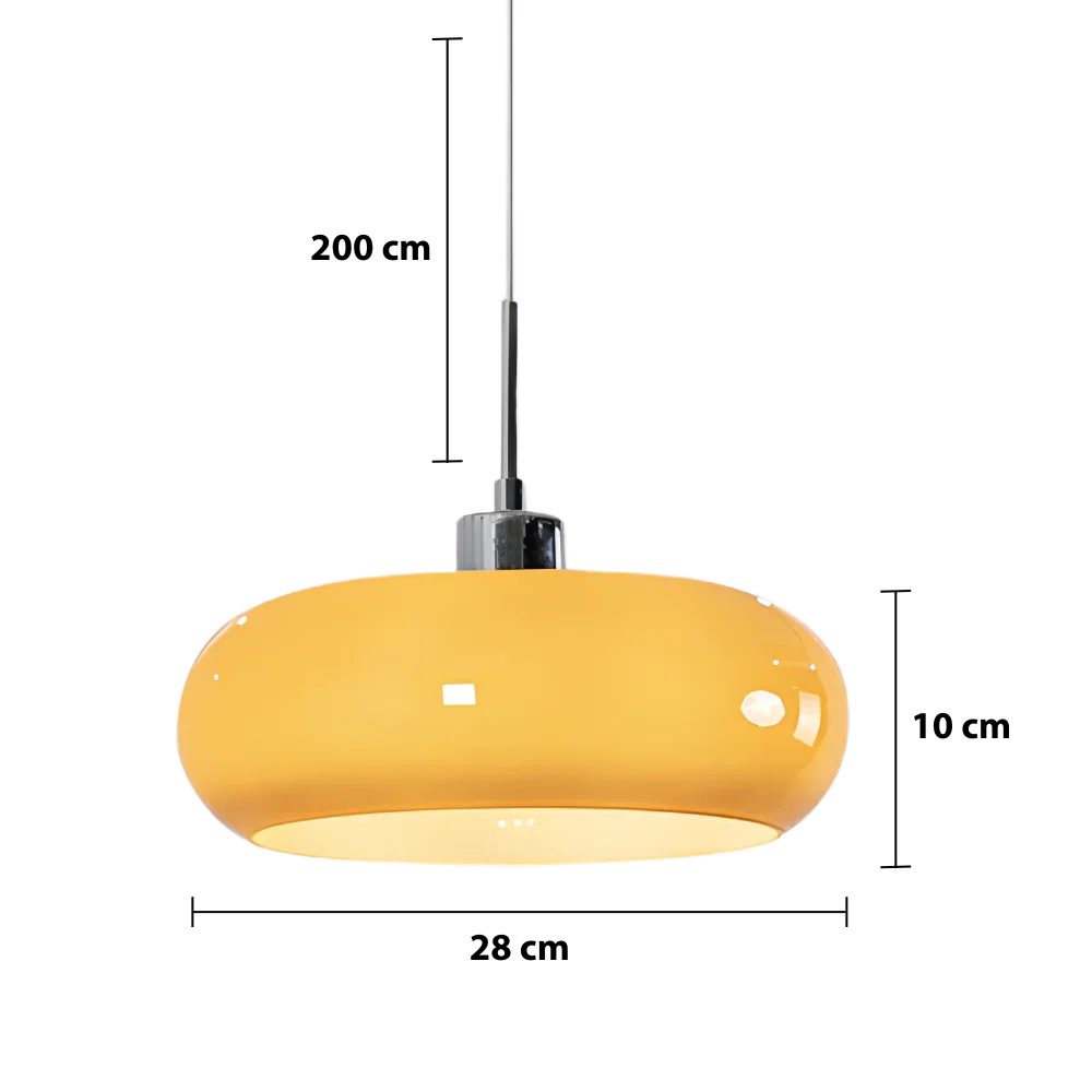 Suspension en verre moderne au design Bauhaus