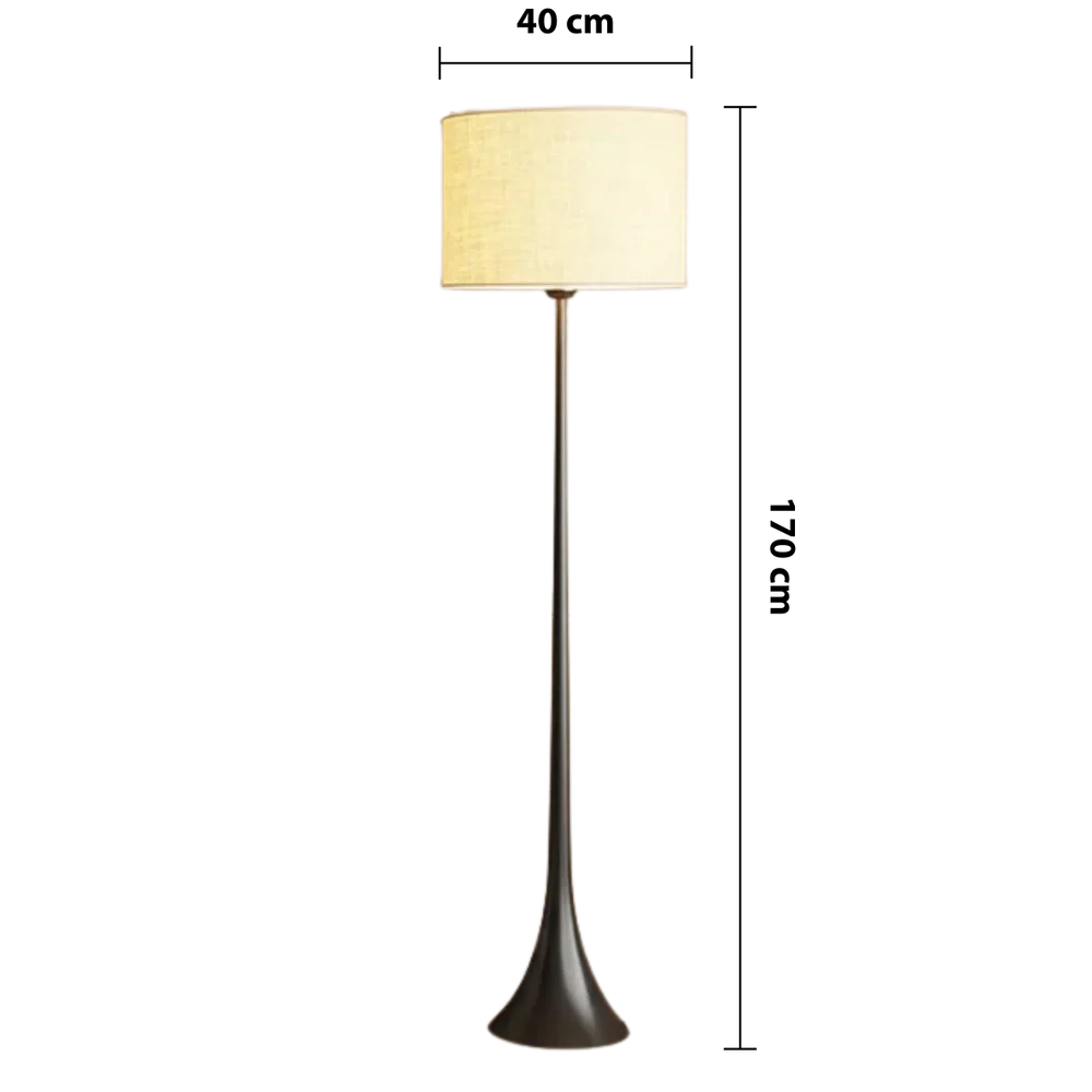 Lampe sur pied en soie moderne