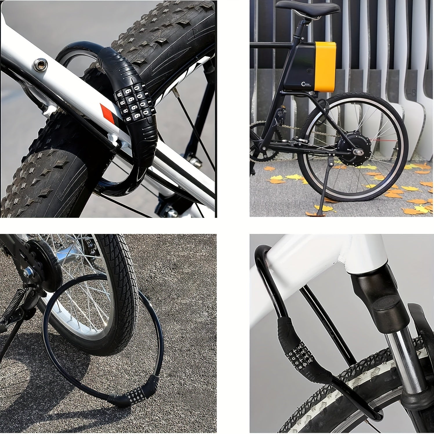 BIKEGUARD - Câble de Sécurité en Acier avec Code à 4 Chiffres