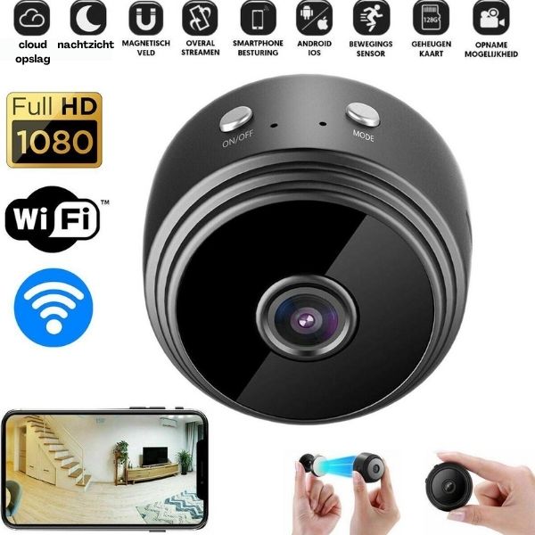 CamSpy - Mini Caméra de Sécurité - HD - 1080P - Sans Fil
