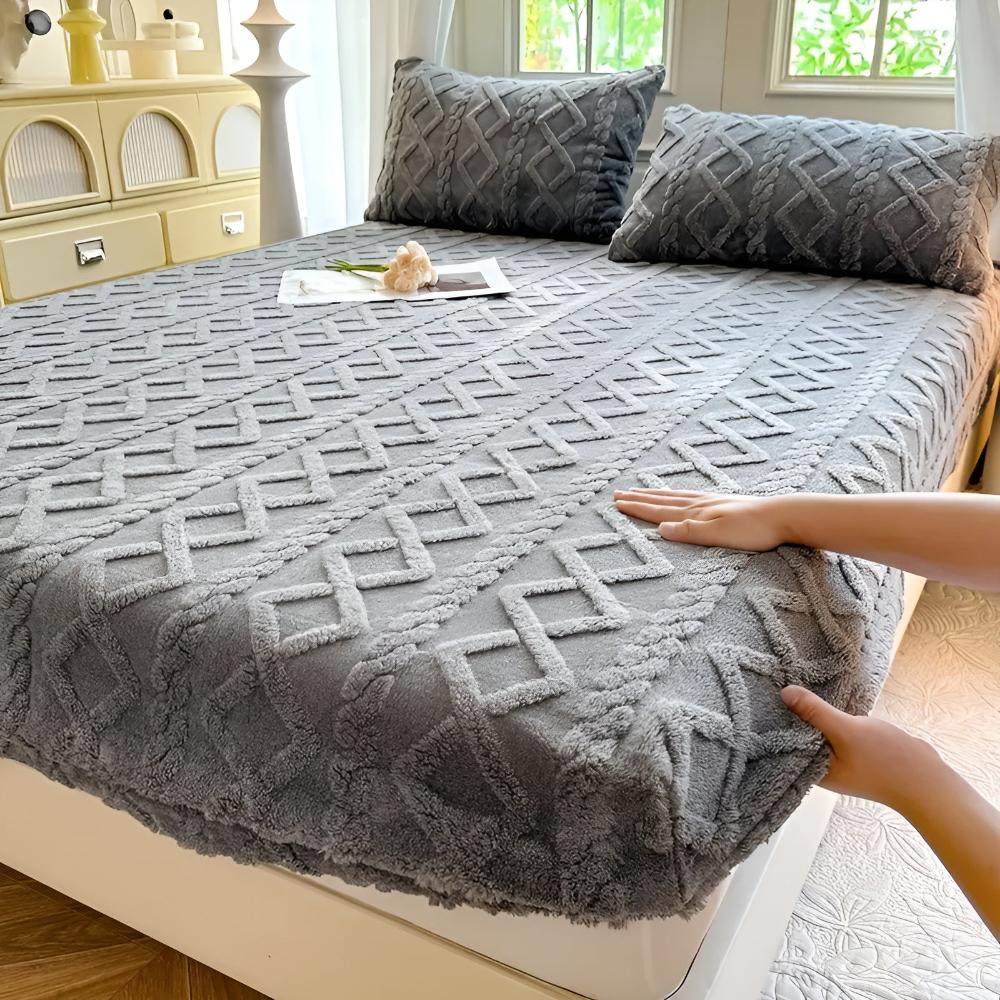Ensemble de Draps en Velours Sherpa Premium
