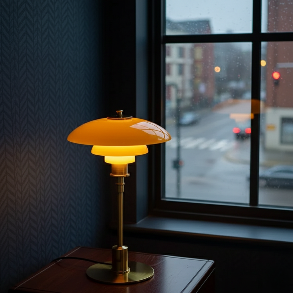 Lampe de Table en Verre de Style Scandinave - Éclairage Minimaliste LED de Chevet et de Bureau