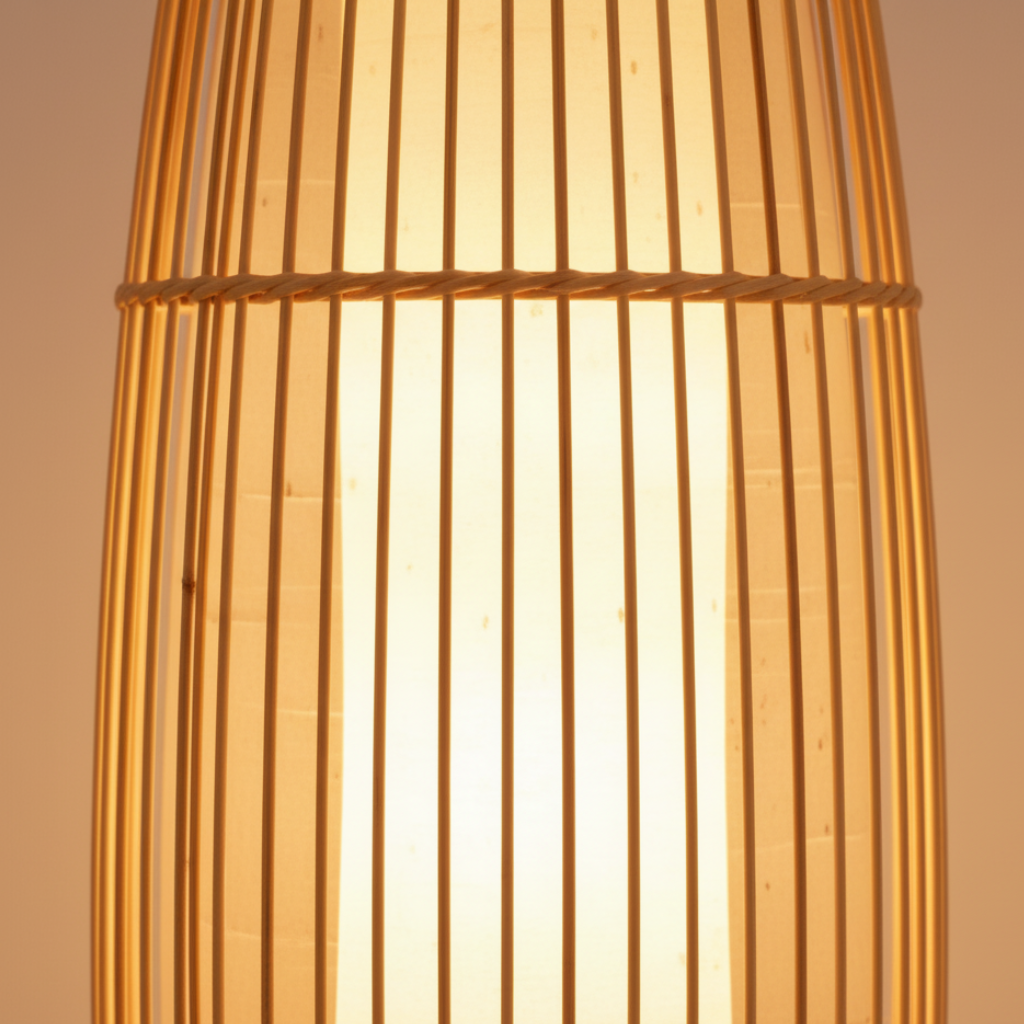 BambooGlow | Élégante lampe de table et de sol moderne éco-responsable pour le salon