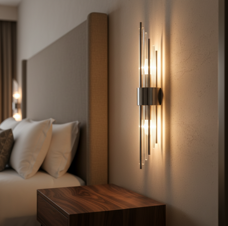 Applique Murale en Cristal Élégante - Lampes Murales LED Ajustables pour Espaces Modernes