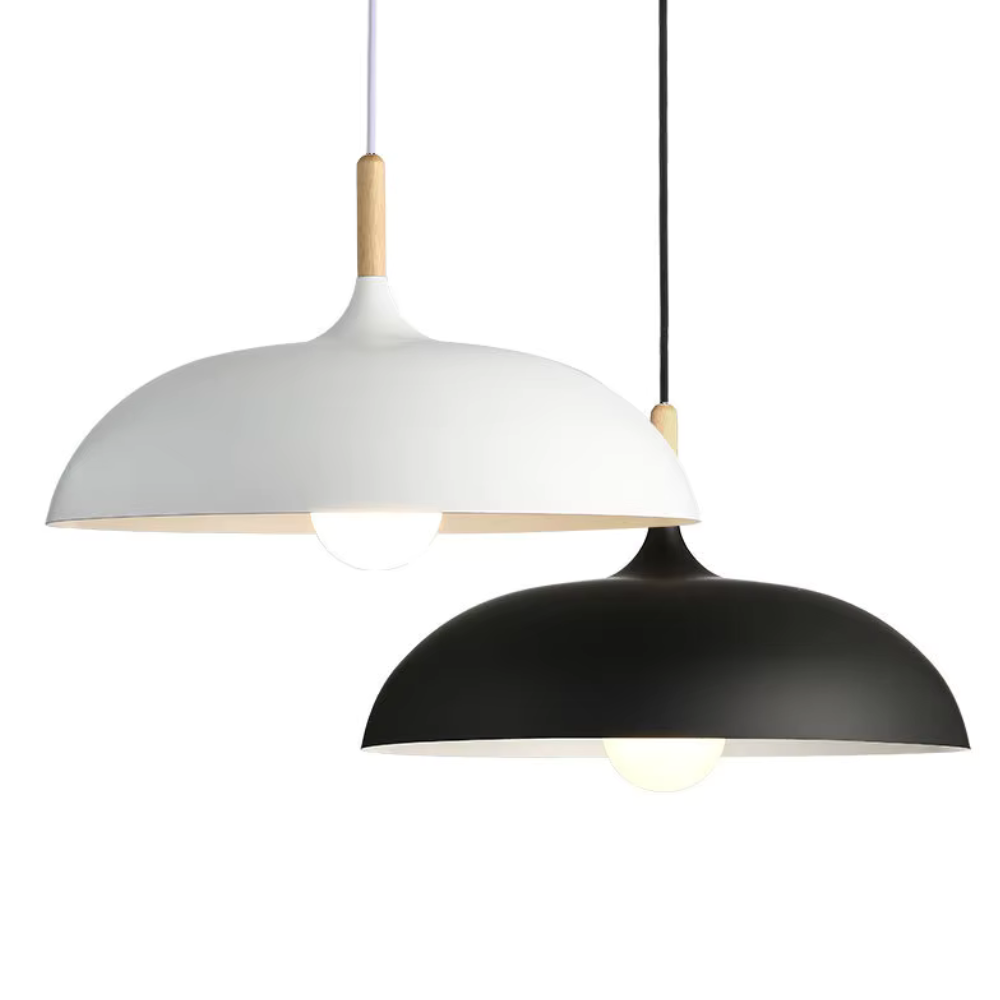 Lustre Haft - Éclairage de Cuisine Scandinave avec Bois et Fer
