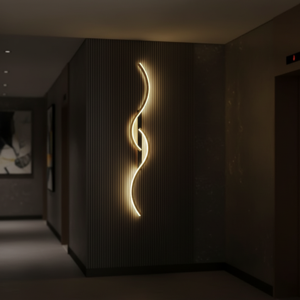 Applique Murale LED Élégante - Appliques Murales Modernes en Aluminium pour Intérieurs Stylés