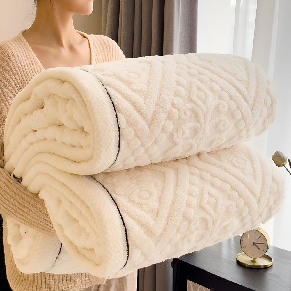 Couverture Sherpa Mandala en Velours