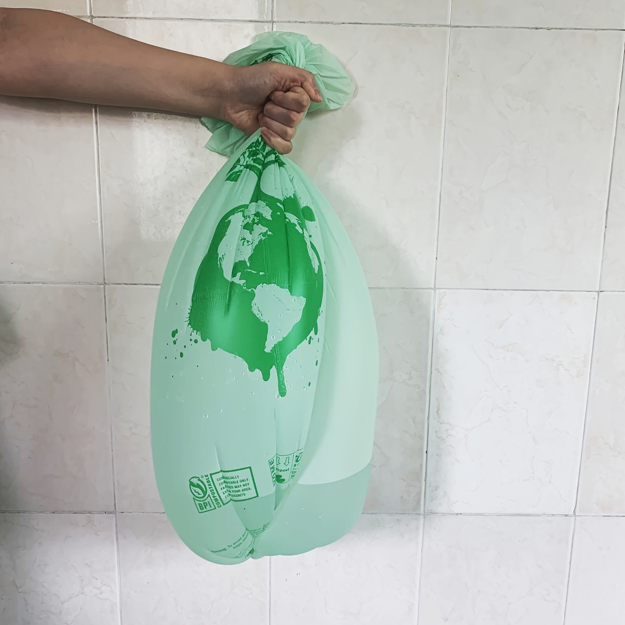 ECOBINZ - Sacs à déchets alimentaires compostables extra épais 6L/8L/10L/30L 3 Gallons, rouleau de 50/25 pièces