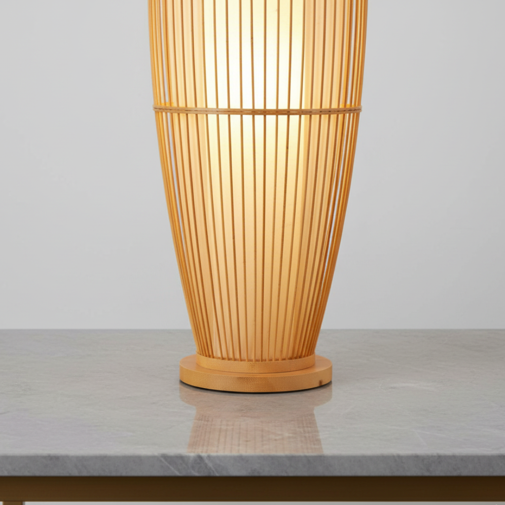 BambooGlow | Élégante lampe de table et de sol moderne éco-responsable pour le salon