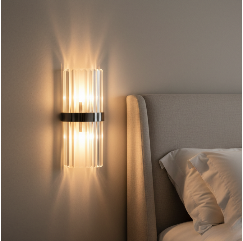 Applique Murale en Cristal Élégante - Lampes Murales LED Ajustables pour Espaces Modernes