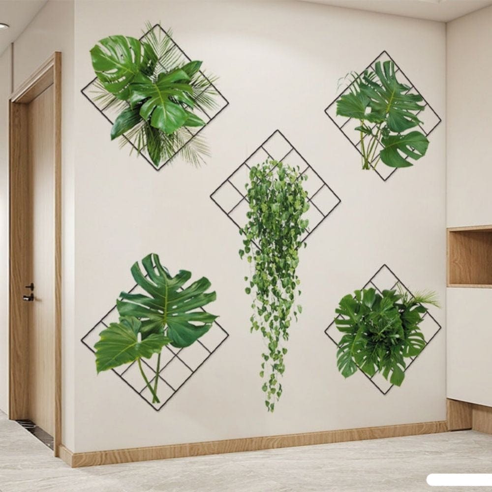 50% DE RÉDUCTION  |  Autocollants muraux 3D de plantes vertes