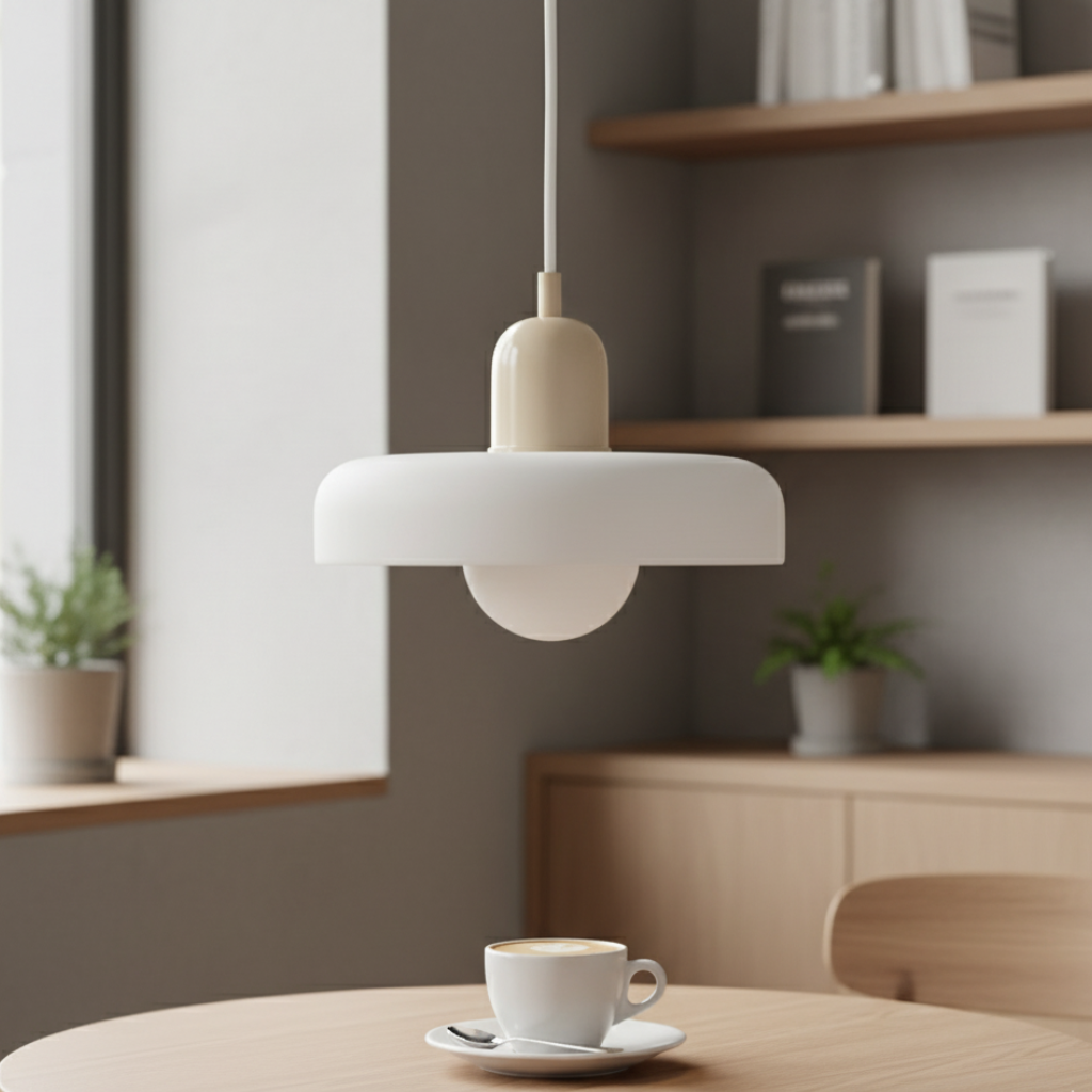 Luminaire en Verre Inspiré du Bauhaus – Éclairage Suspendu Moderne pour Cuisine