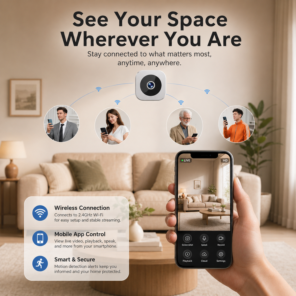 Caméra de surveillance WLAN avec vision nocturne 1080P