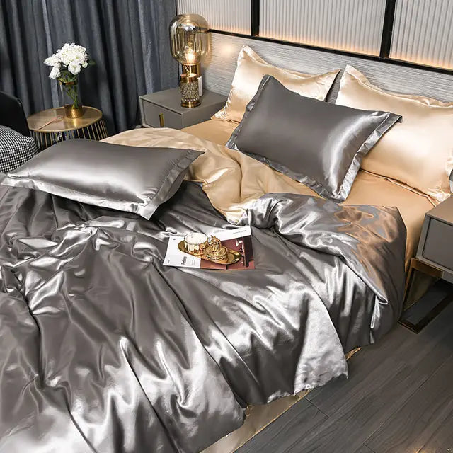 Housse de Couette en Soie Simple Luxe - SilkSerenity