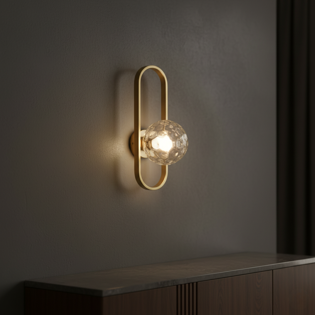 Applique Murale en Verre Élégante - Lumière Murale Moderne pour une Atmosphère Intérieure Conviviale