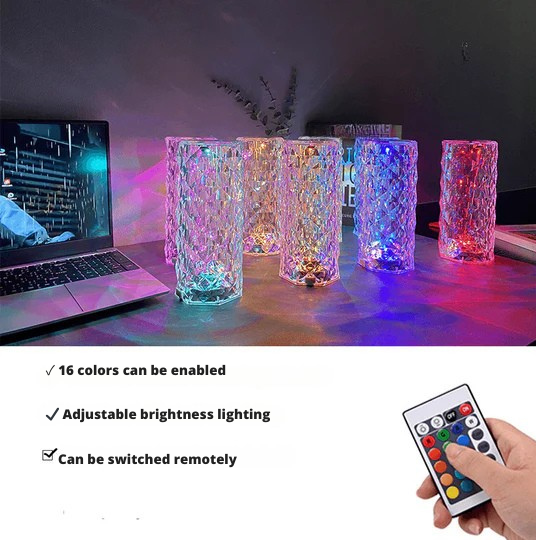 Lampe LED décorative de style cristal