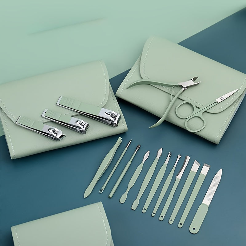 TRIMFORGE – Ensemble d'outils de manucure et pédicure en acier inoxydable de 16 pièces