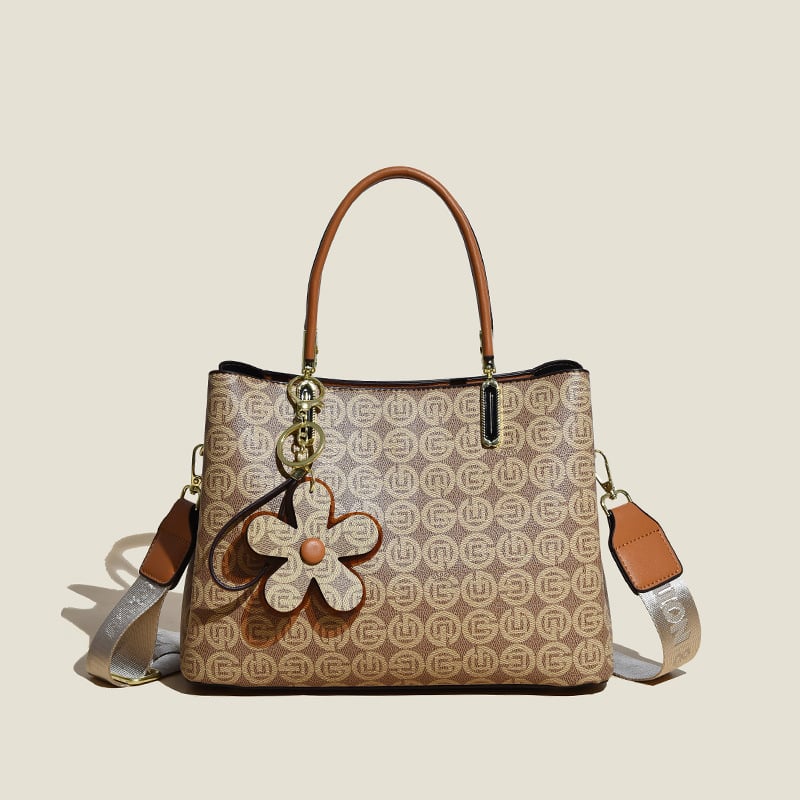 Sac à main vintage pour femmes | Imprimé floral | Cuir PU