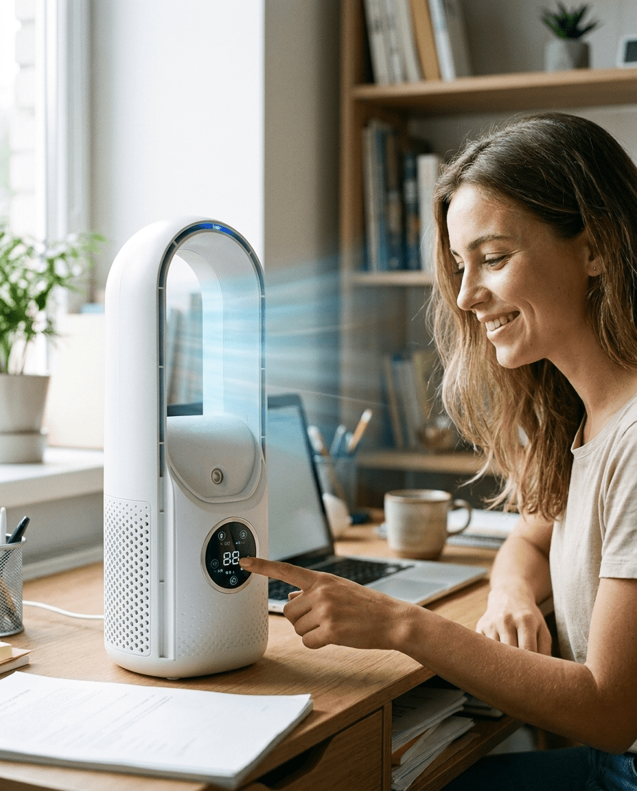Ventilateur tour sans pale – ultra silencieux pour la chambre et le bureau