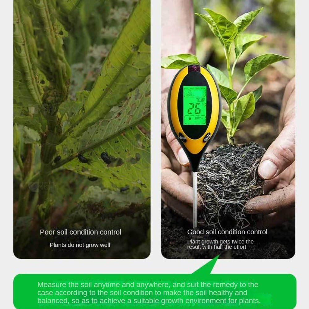 SOILMASTER – Mesureur d'humidité du sol professionnel 4-en-1