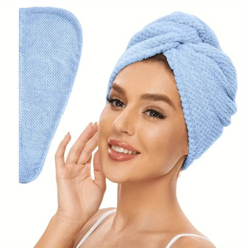 SILKDRY - Serviette Douce pour Cheveux 300Gsm à Séchage Rapide Accessoire de Salle de Bain