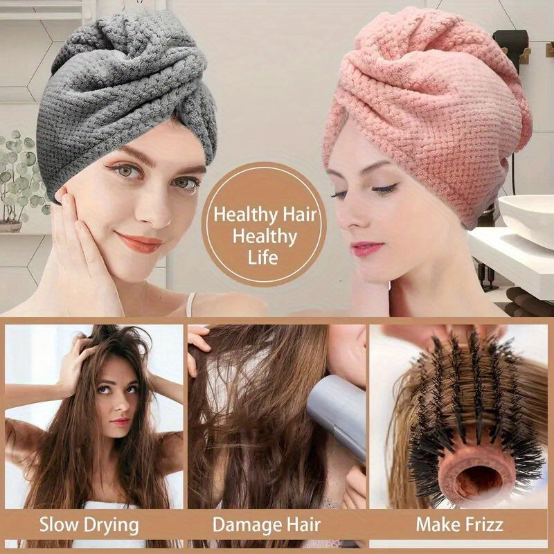 SILKDRY - Serviette Douce pour Cheveux 300Gsm à Séchage Rapide Accessoire de Salle de Bain