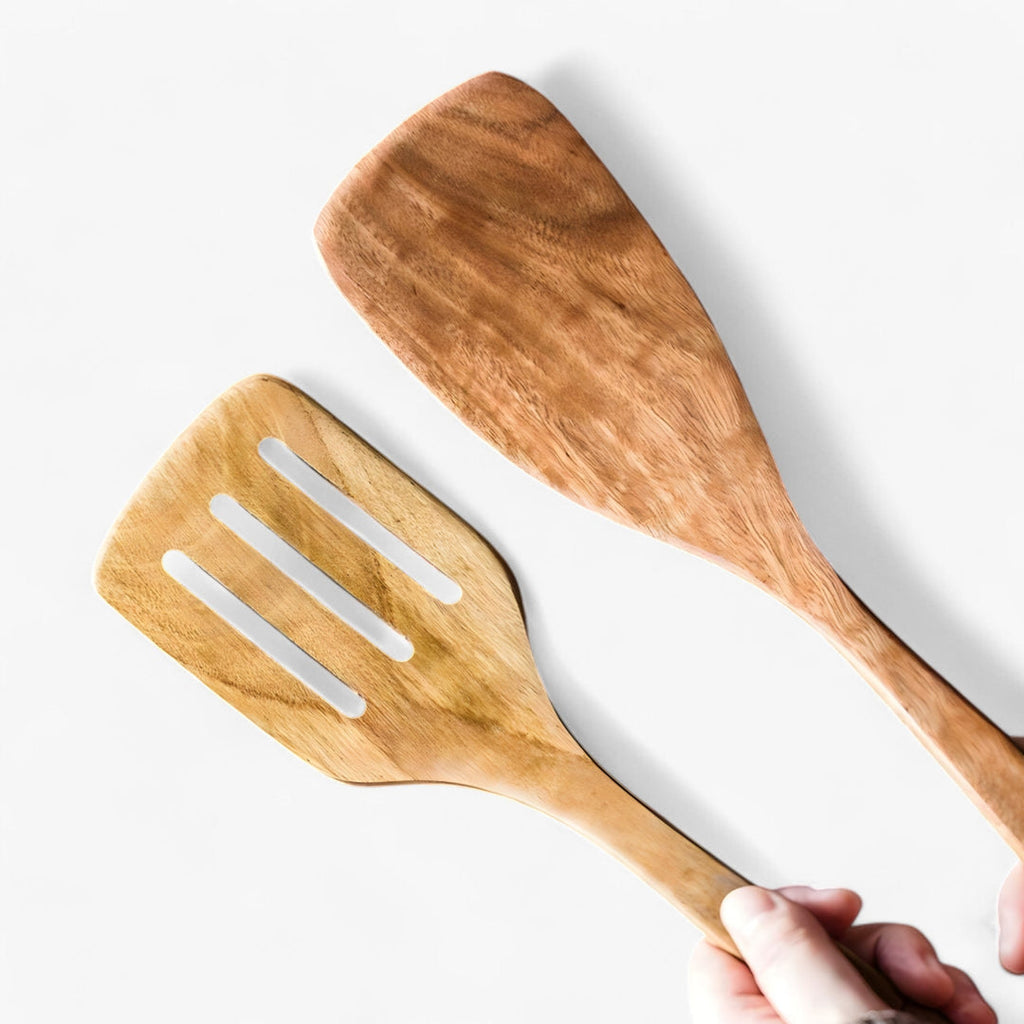 Batterie de cuisine en bois résistante à la chaleur