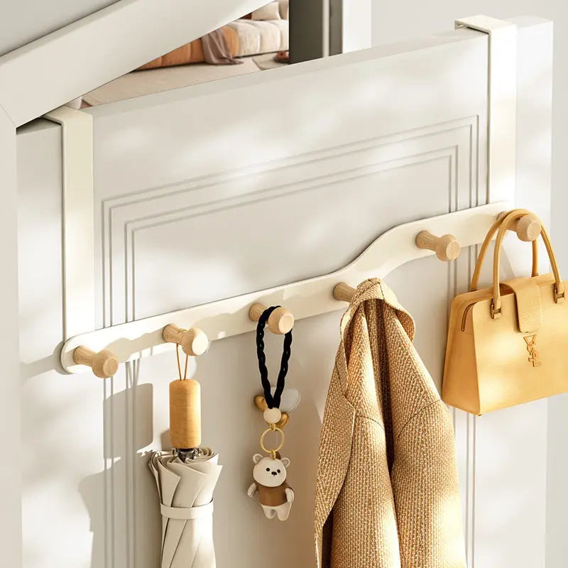 Crochet de Porte Avec 6 Crochets en Bois