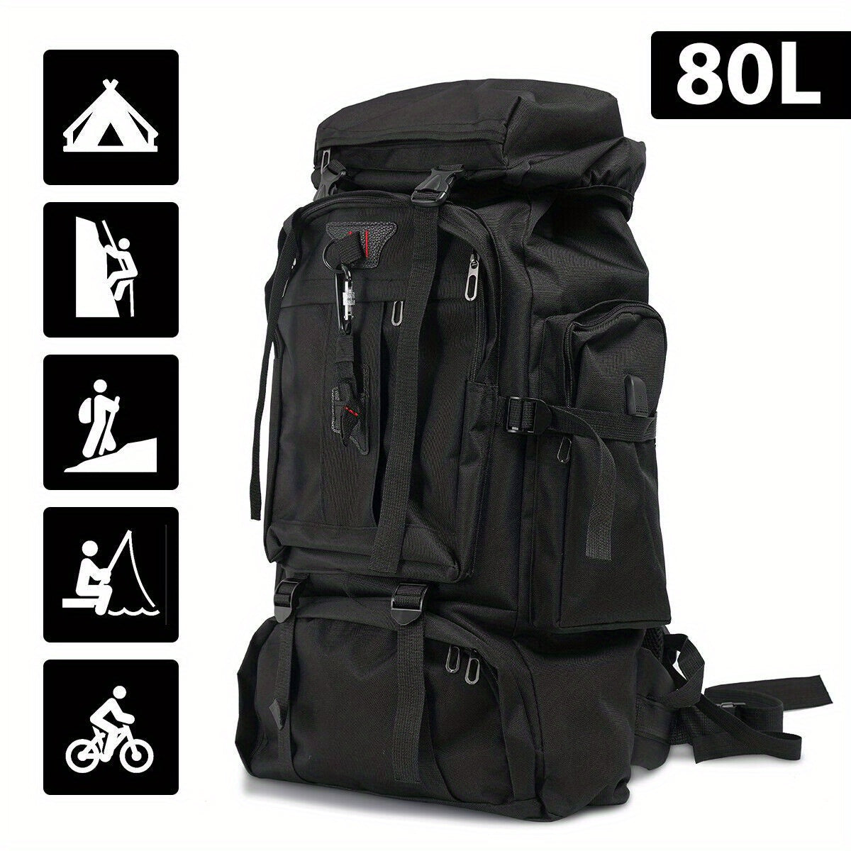 Explorer 80L Sac à Dos de Randonnée – Robuste et Polyvalent