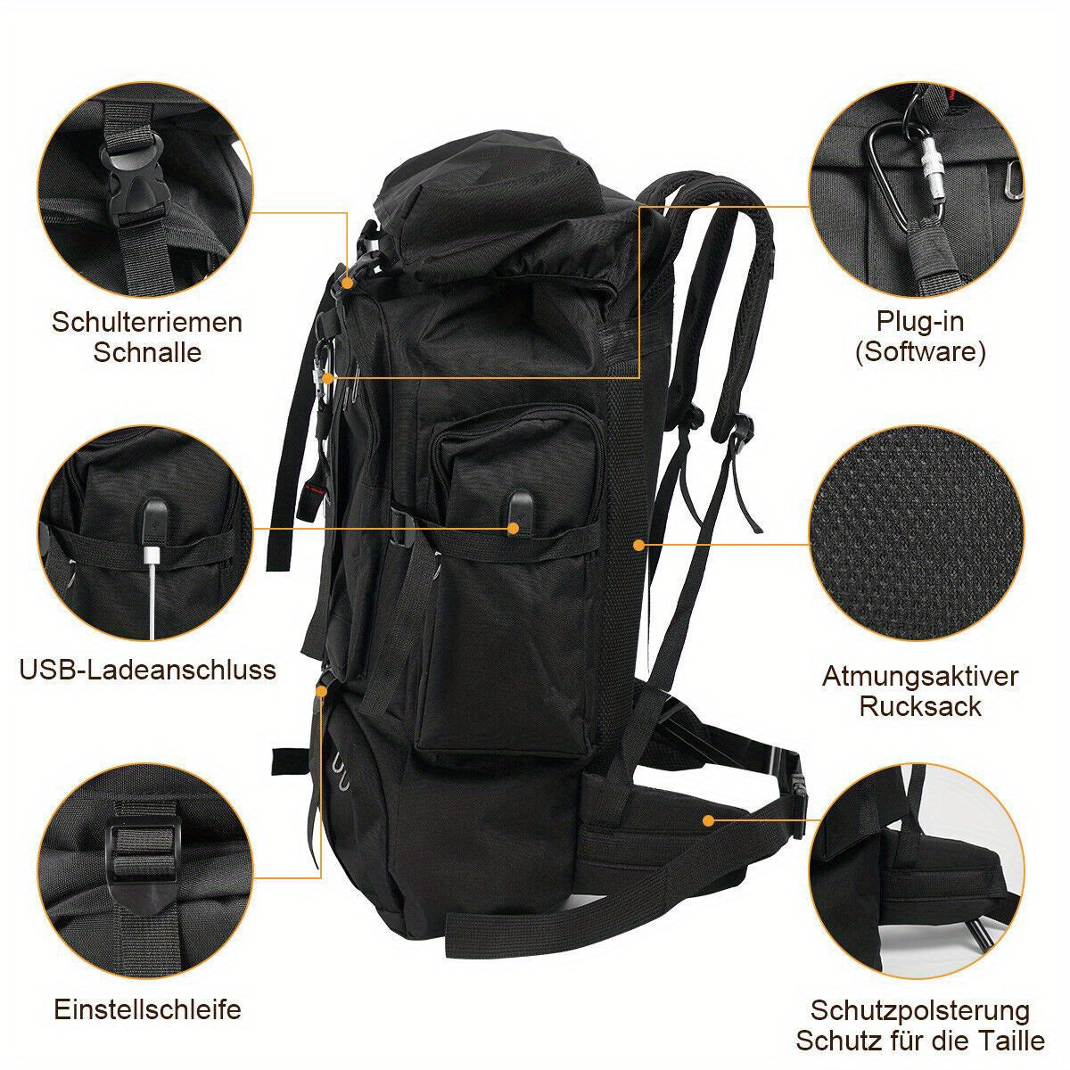 Explorer 80L Sac à Dos de Randonnée – Robuste et Polyvalent