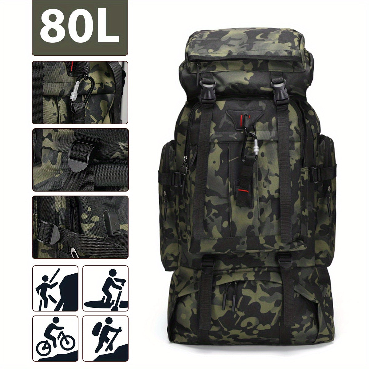 Explorer 80L Sac à Dos de Randonnée – Robuste et Polyvalent