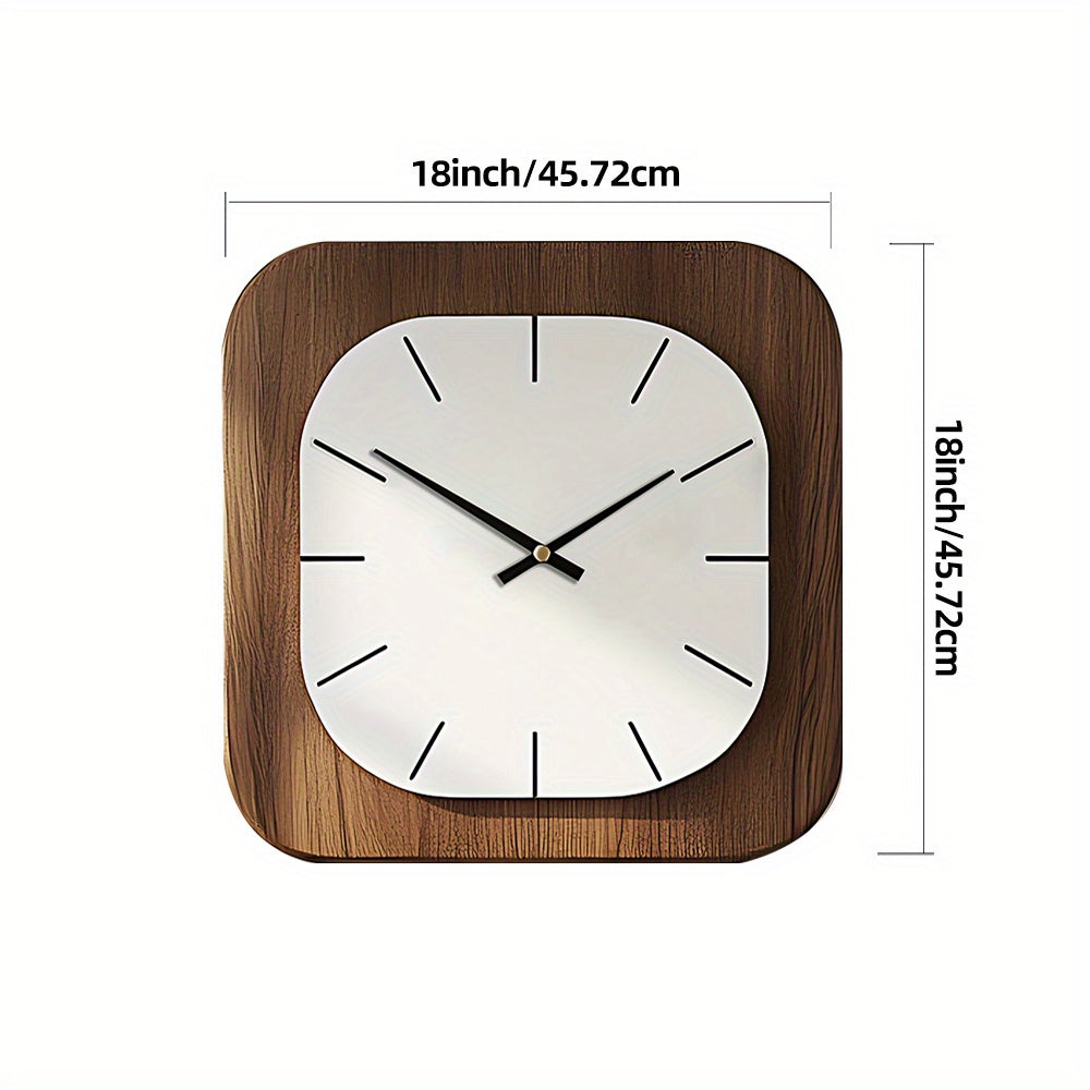 ART SQUAREWOOD – Horloge Murale en Bois Décorative