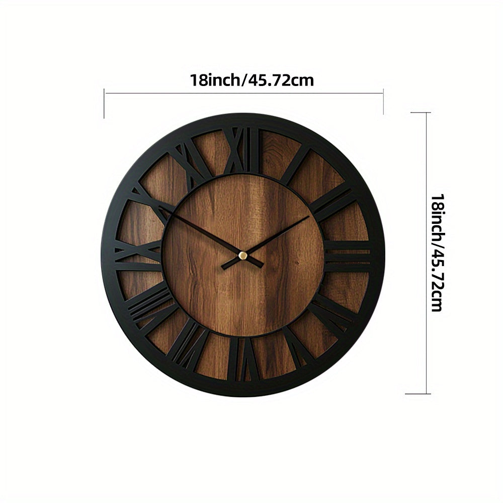 HORLOGE MURALE RONDE SILENCIEUSE EN BOIS – Woodora Art
