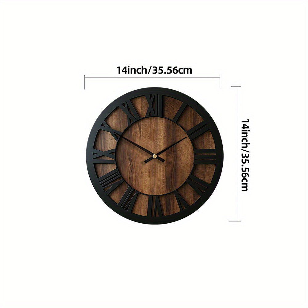 HORLOGE MURALE RONDE SILENCIEUSE EN BOIS – Woodora Art