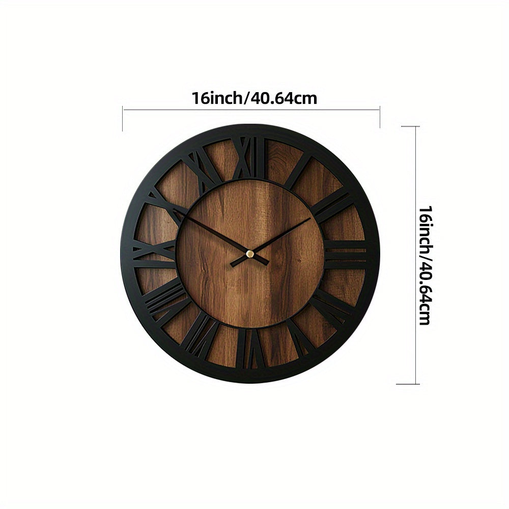 HORLOGE MURALE RONDE SILENCIEUSE EN BOIS – Woodora Art